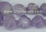 CNG1305 15.5 inches 8mm - 18mm faceted nuggets lavender amethyst beads