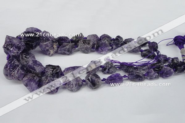 CNG1306 15.5 inches 8*12mm – 25*35mm nuggets amethyst beads