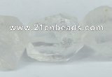 CNG1308 15*20mm – 25*30mm faceted nuggets white crystal beads