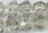 CNG1314 12*18mm – 14*28mm faceted nuggets smoky quartz beads