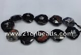 CNG1338 15.5 inches 32*35mm faceted freeform agate beads