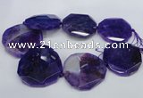 CNG1345 15.5 inches 52*55mm faceted freeform agate beads