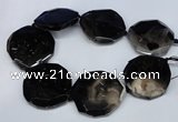 CNG1350 15.5 inches 52*55mm faceted freeform agate beads