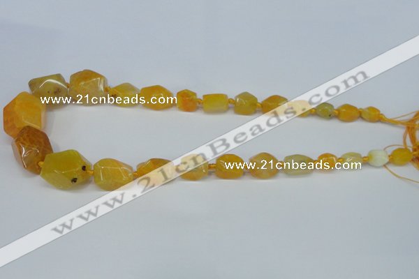 CNG1355 15.5 inches 8*10mm - 20*25mm faceted nuggets agate beads