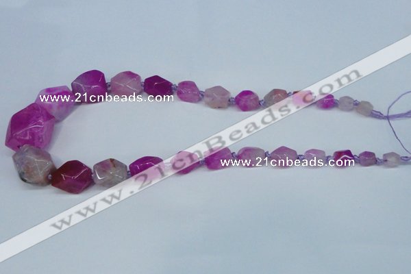 CNG1357 15.5 inches 8*10mm - 20*25mm faceted nuggets agate beads