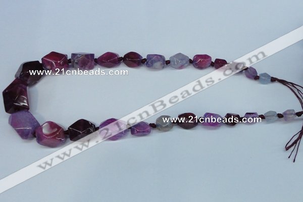 CNG1358 15.5 inches 8*10mm - 20*25mm faceted nuggets agate beads