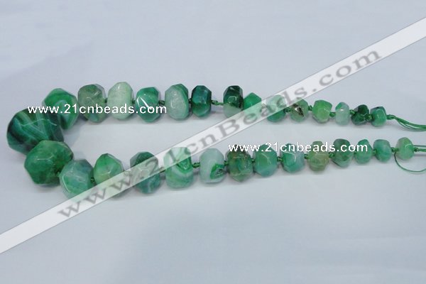 CNG1367 15.5 inches 8*12mm - 22*30mm faceted nuggets agate beads