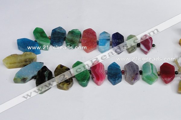 CNG1397 15.5 inches 15*25mm - 20*40mm wand agate gemstone beads