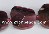 CNG1406 15.5 inches 20*22mm - 22*25mm faceted freeform agate beads