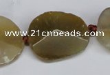 CNG1408 15.5 inches 20*25mm - 30*35mm faceted freeform agate beads