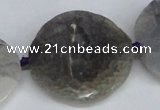 CNG1410 15.5 inches 30*35mm - 35*38mm faceted freeform agate beads