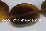 CNG1412 15.5 inches 25*35mm - 35*38mm faceted freeform agate beads