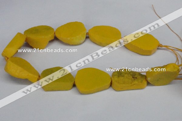 CNG1419 15.5 inches 25*35mm - 30*40mm freeform agate beads