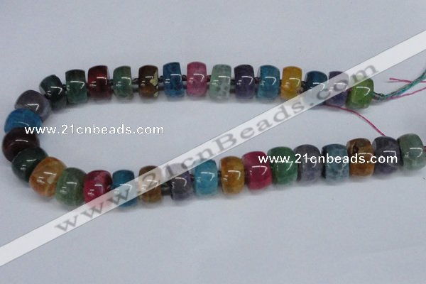 CNG1451 15.5 inches 10*18mm nuggets agate gemstone beads