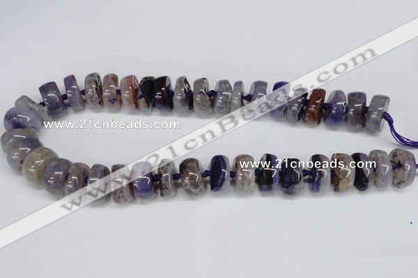 CNG1453 15.5 inches 8*20mm - 10*20mm nuggets agate gemstone beads