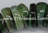 CNG1461 15.5 inches 11*30mm - 13*30mm nuggets agate gemstone beads