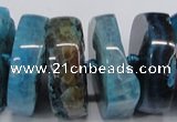 CNG1467 15.5 inches 12*35mm nuggets agate gemstone beads