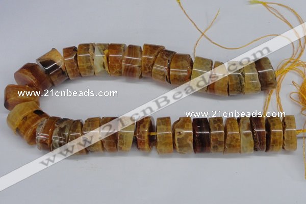 CNG1472 15.5 inches 10*25mm - 14*25mm nuggets agate gemstone beads