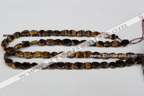 CNG15 15.5 inches 10*12mm faceted nuggets yellow tiger eye beads