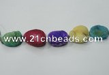 CNG1516 8 inches 20*30mm - 25*35mm freeform agate beads