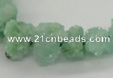 CNG1542 15.5 inches 6*8mm - 15*20mm nuggets plated druzy quartz beads