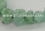 CNG1542 15.5 inches 6*8mm - 15*20mm nuggets plated druzy quartz beads