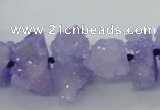 CNG1543 15.5 inches 6*8mm - 15*20mm nuggets plated druzy quartz beads