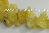 CNG1544 15.5 inches 6*8mm - 15*20mm nuggets plated druzy quartz beads