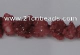 CNG1546 15.5 inches 6*8mm - 15*20mm nuggets plated druzy quartz beads