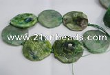 CNG1552 15.5 inches 50*52mm faceted freeform agate beads