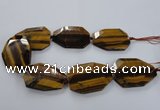 CNG1558 15.5 inches 40*55mm faceted freeform yellow tiger eye beads