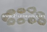 CNG1560 30*35mm - 35*40mm freeform plated druzy agate beads