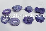 CNG1562 30*35mm - 35*40mm freeform plated druzy agate beads