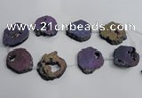 CNG1563 30*40mm - 40*50mm freeform plated druzy agate beads