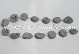 CNG1571 15*20mm - 20*25mm freeform plated druzy agate beads