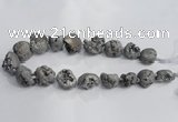 CNG1577 18*25mm - 20*30mm nuggets plated druzy agate beads