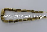 CNG1580 15.5 inches 10*15mm - 18*20mm nuggets plated quartz beads