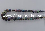 CNG1583 15.5 inches 8*12mm - 12*20mm nuggets plated quartz beads