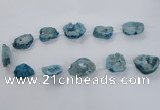 CNG1586 15.5 inches 15*20mm - 20*30mm freeform plated druzy agate beads