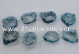 CNG1589 15.5 inches 30*35mm - 35*40mm freeform plated druzy agate beads