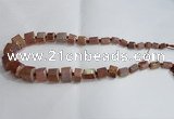 CNG1591 15.5 inches 8*12mm - 12*20mm nuggets plated quartz beads