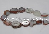 CNG1601 15.5 inches 18*25mm - 25*30mm freeform druzy agate beads