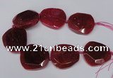 CNG1605 15.5 inches 45*50mm faceted freeform agate beads