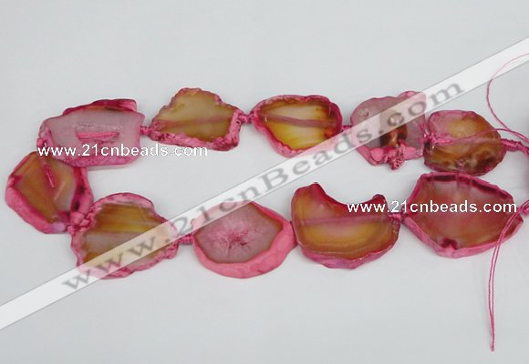 CNG1613 15.5 inches 25*35mm - 30*45mm freeform agate gemstone beads