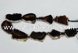 CNG1615 15.5 inches 25*35mm - 30*45mm freeform agate gemstone beads