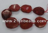 CNG1628 15.5 inches 40*45mm - 45*50mm faceted freeform agate beads