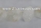 CNG1640 15.5 inches 13*18mm - 18*25mm nuggets plated druzy agate beads