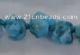 CNG1641 15.5 inches 13*18mm - 18*25mm nuggets plated druzy agate beads