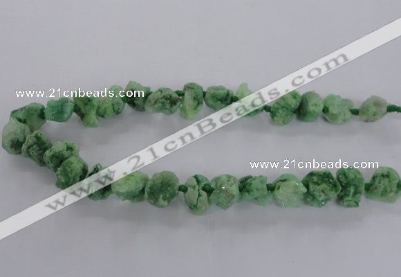 CNG1642 15.5 inches 13*18mm - 18*25mm nuggets plated druzy agate beads