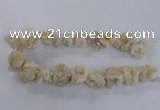 CNG1644 15.5 inches 18*25mm - 22*30mm nuggets plated druzy agate beads